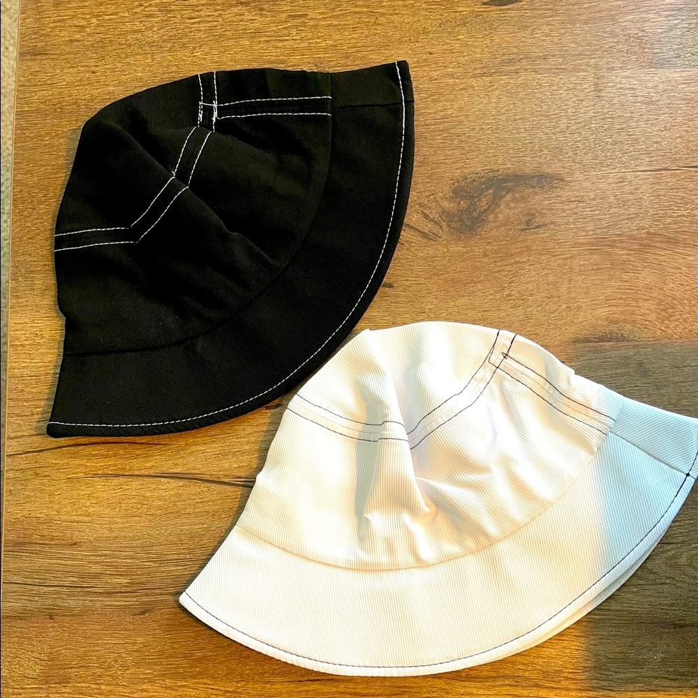 Women’s Black and White bucket hats
